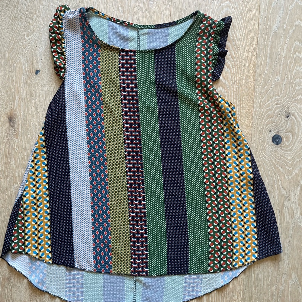 Striped Multicolor Sleeveless Top